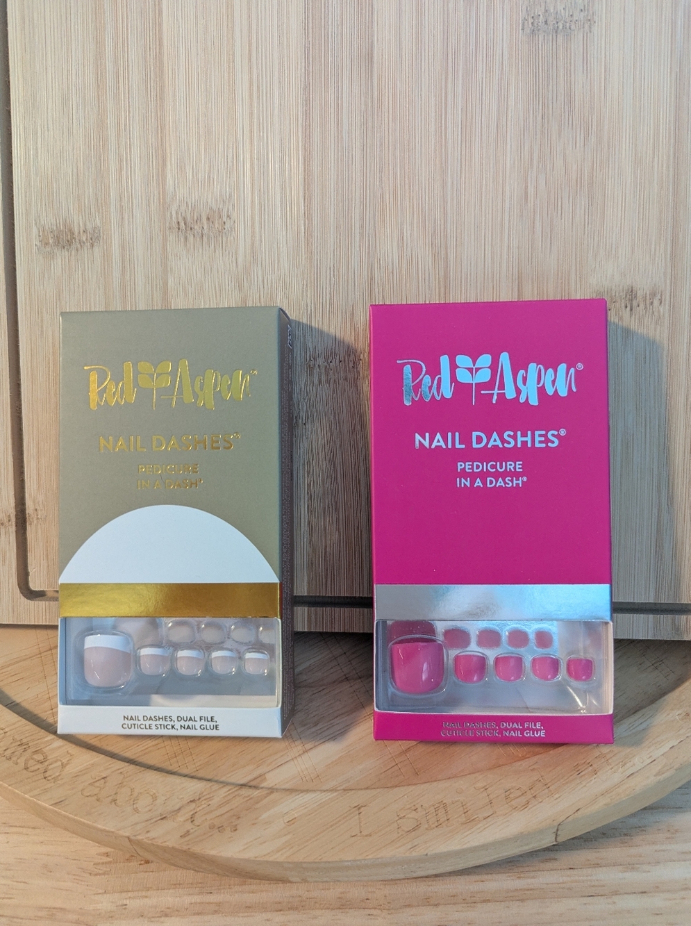 Classic French Tinley & Helen Picks Peonies Pedi Nail Sets - Hot Pink and French